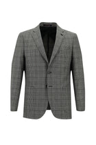 Orta Füme 6 Drop Regular Fit Standart Kesim Klasik Ekose Ceket-Abdullah Ki??l?