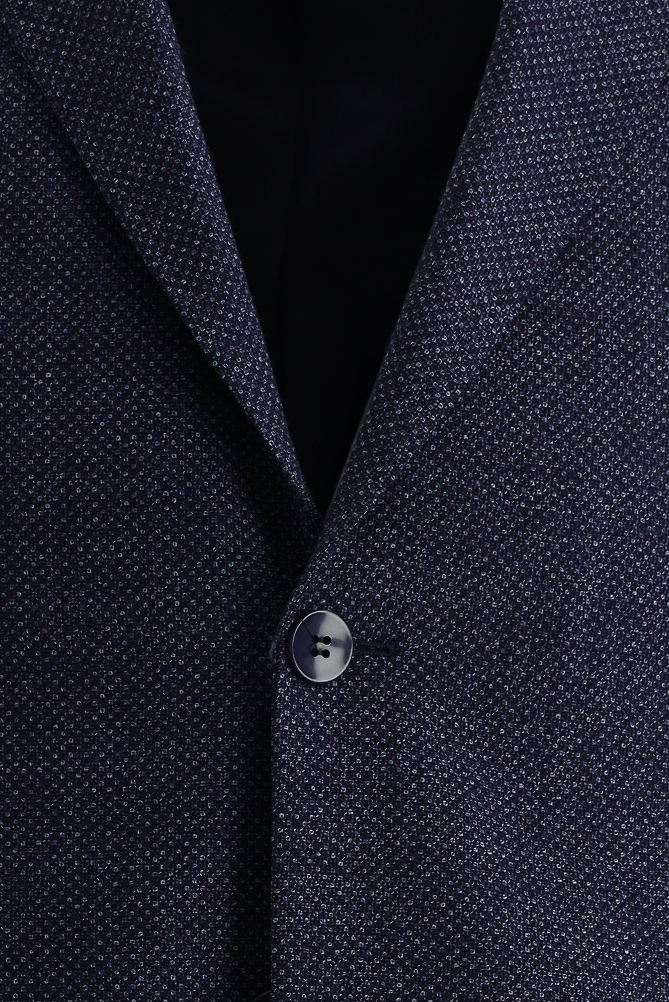Orta Lacivert 7 Drop Slim Fit Dar Kesim Klasik Desenli Yün Ceket-Abdullah Ki??l?