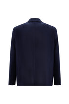 Koyu Lacivert Relaxed Fit Rahat Kesim Yünlü Desenli Ceket