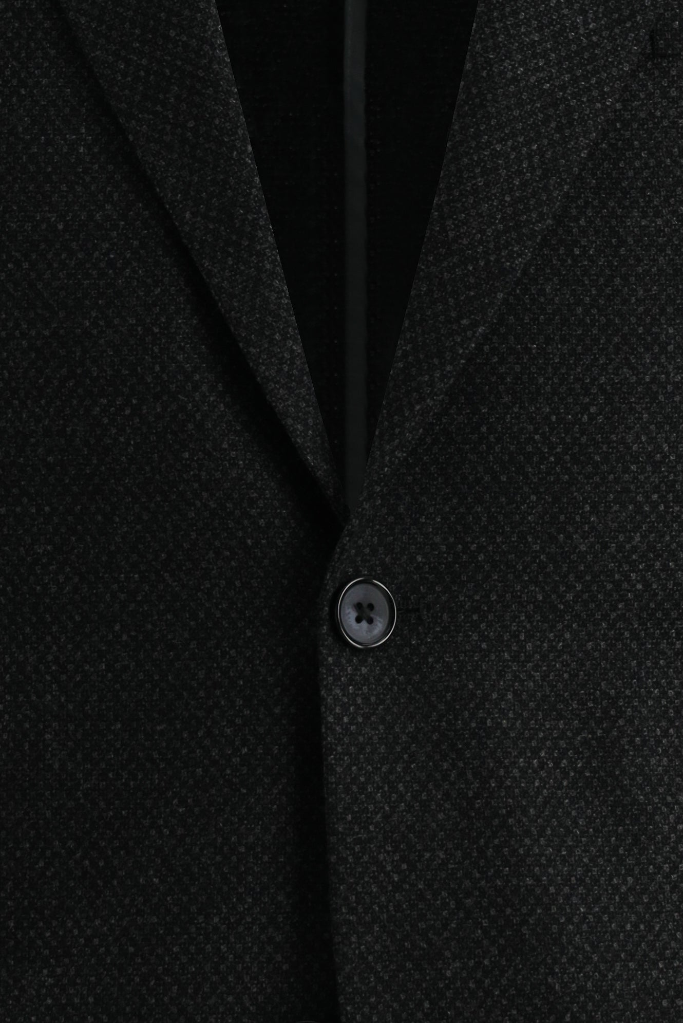 Orta Antrasit Relaxed Fit Rahat Kesim Yünlü Desenli Ceket