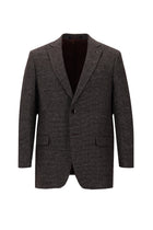 Koyu Bordo Relaxed Fit Rahat Kesim Kuşgözü Spor Keten Ceket