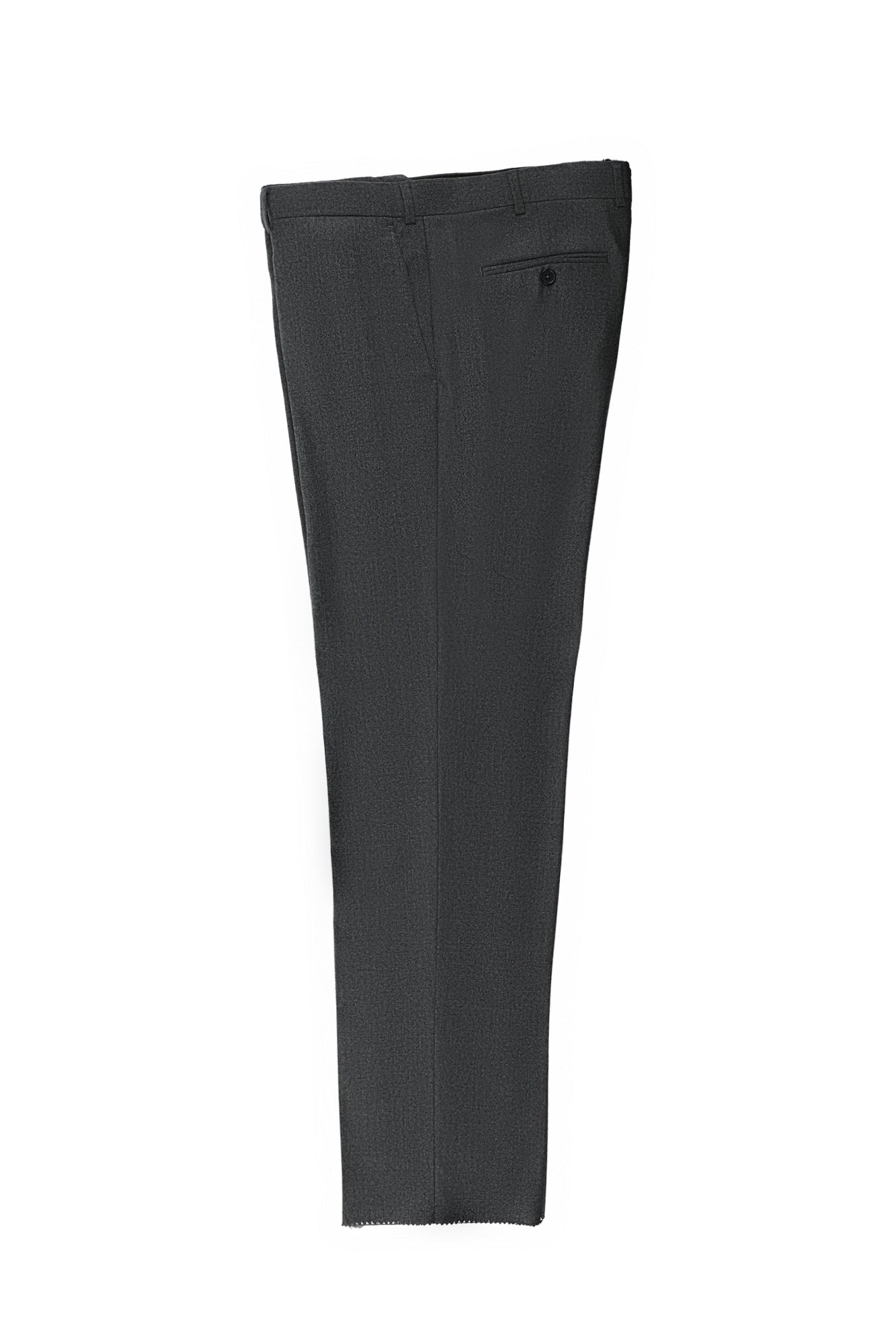 Koyu Füme Regular Fit Yünlü Kaşmirli Flanel Klasik Kumaş Pantolon