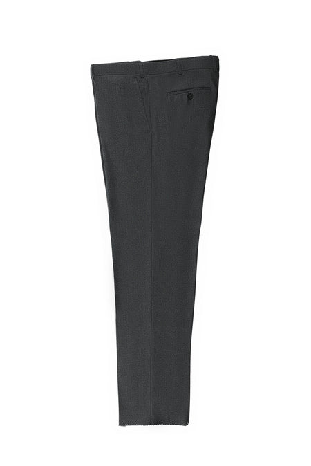 Koyu Füme Regular Fit Yünlü Kaşmirli Flanel Klasik Kumaş Pantolon