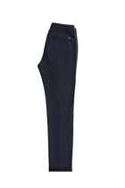 Koyu Lacivert Slim Fit Dar Kesim Beli Lastikli İpli Likralı Pantolon