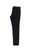 Koyu Lacivert Regular Fit Desenli Likralı Kanvas / Chino Pantolon