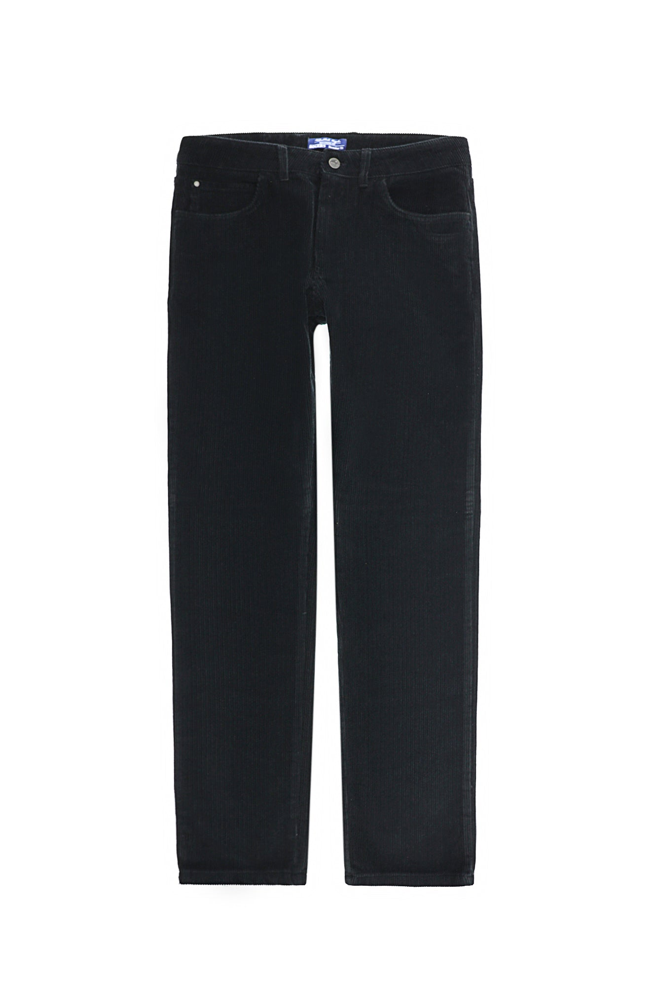 Siyah Regular Fit Pamuk Kadife Pantolon