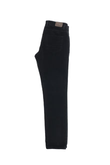 Siyah Slim Fit Dar Kesim Pamuk Kadife Pantolon