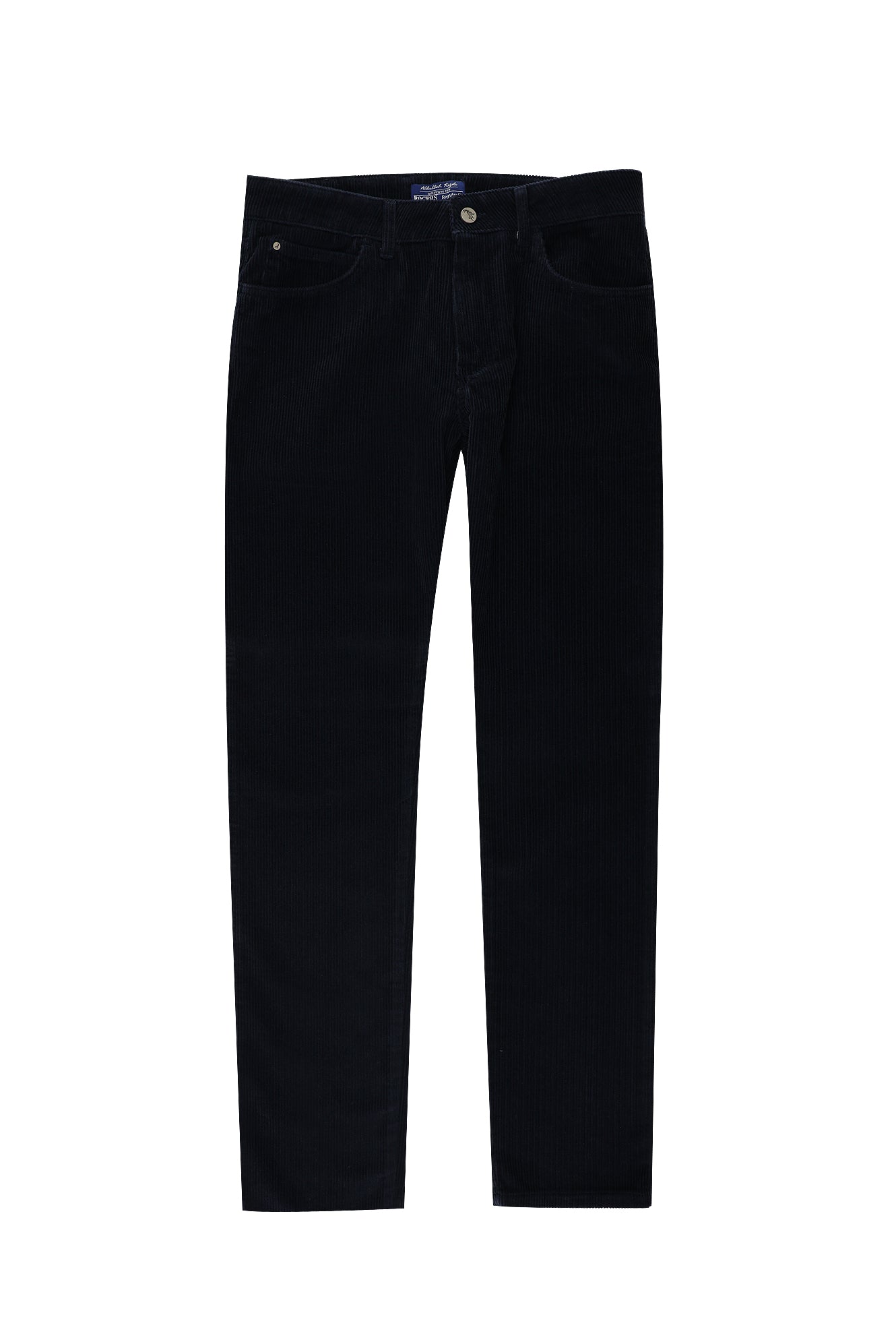 Orta Lacivert Regular Fit Pamuk Kadife Pantolon