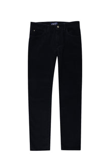 Orta Lacivert Regular Fit Pamuk Kadife Pantolon