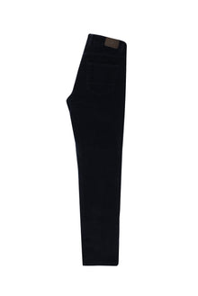 Orta Lacivert Slim Fit Dar Kesim Pamuk Kadife Pantolon