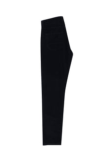 Orta Lacivert Slim Fit Dar Kesim Pamuk Kadife Pantolon