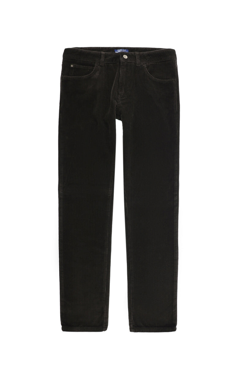 Koyu Kahve Slim Fit Dar Kesim Pamuk Kadife Pantolon