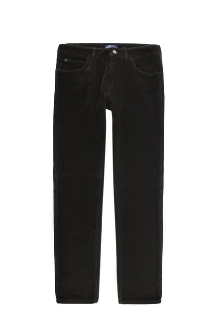 Koyu Kahve Slim Fit Dar Kesim Pamuk Kadife Pantolon-Abdullah Ki??l?