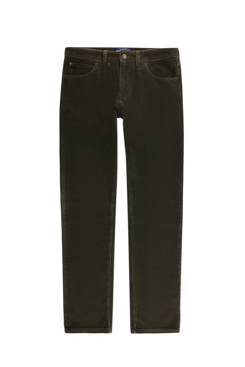 Açık Haki Slim Fit Dar Kesim Pamuk Kadife Pantolon