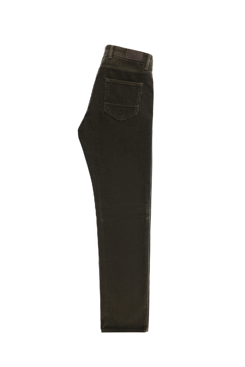 Açık Haki Regular Fit Pamuk Kadife Pantolon