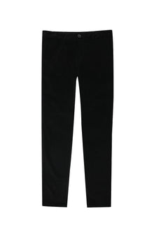 Siyah Regular Fit Likralı Kadife Pantolon
