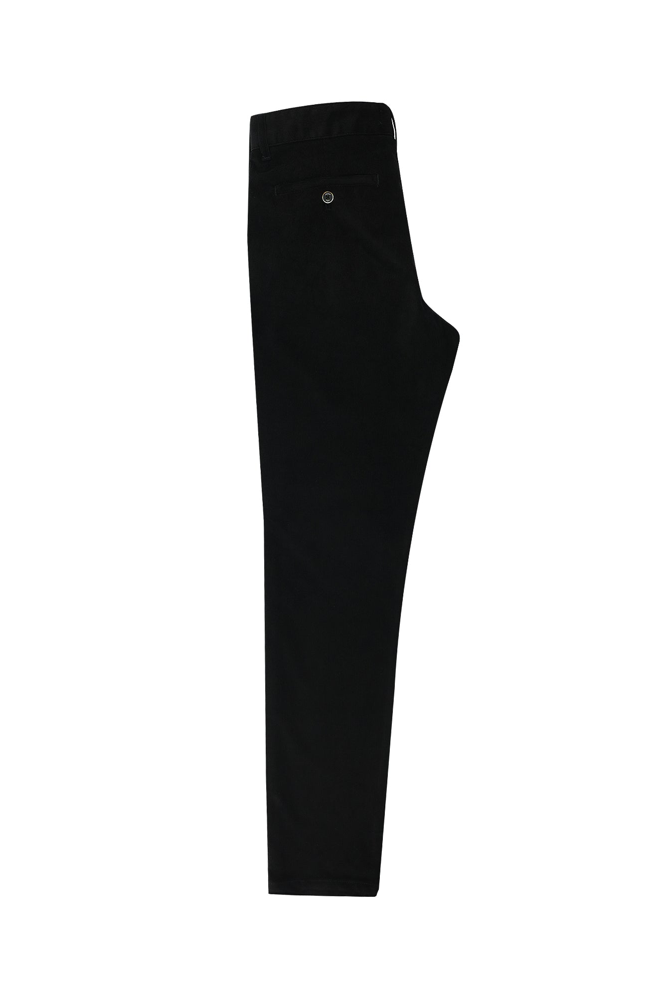 Siyah Regular Fit Likralı Kadife Pantolon