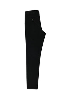 Siyah Regular Fit Likralı Kadife Pantolon