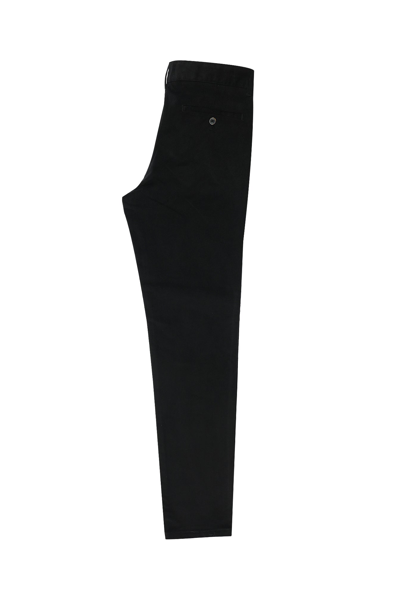 Siyah Regular Fit Likralı Kadife Pantolon