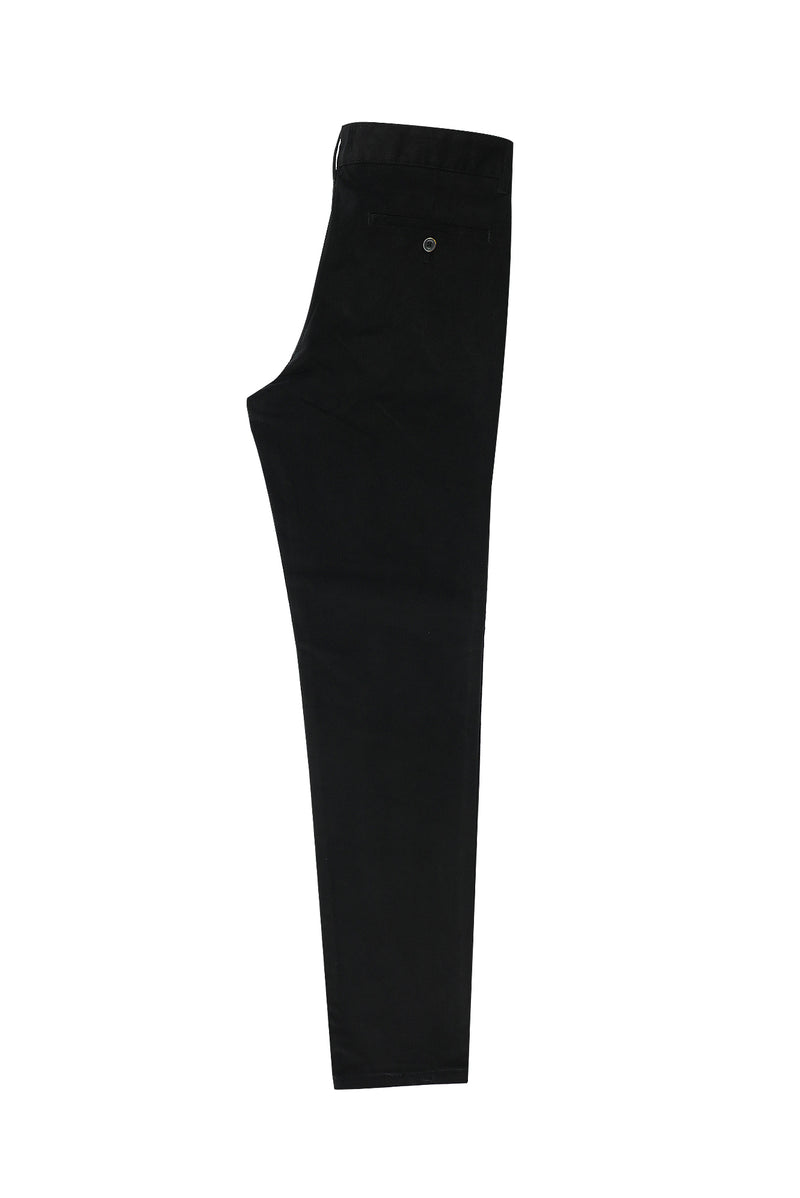 Siyah Regular Fit Likralı Kadife Pantolon