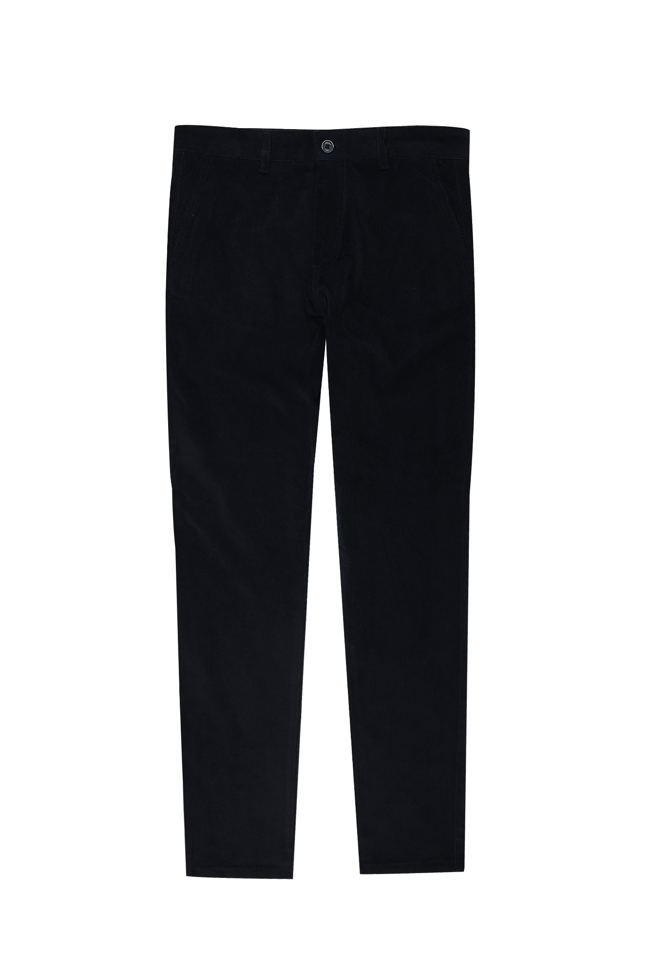 Koyu Lacivert Regular Fit Likralı Kadife Pantolon