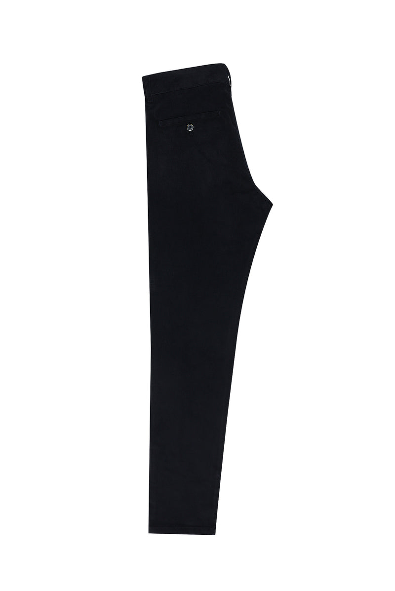 Koyu Lacivert Regular Fit Likralı Kadife Pantolon