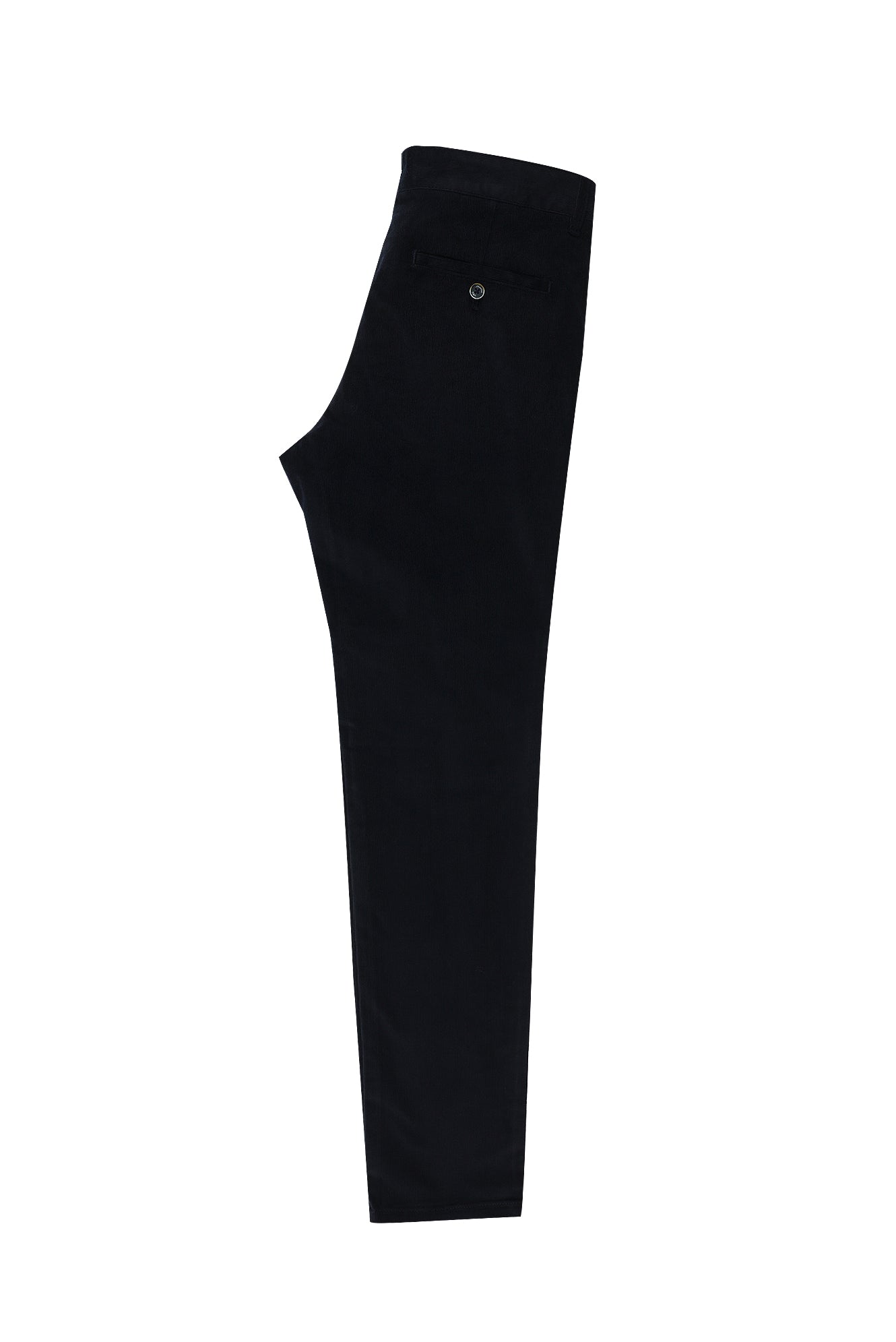 Koyu Lacivert Regular Fit Likralı Kadife Pantolon