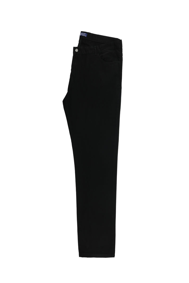 Siyah Relax Fit Rahat Kesim Pamuk Kanvas / Chino Pantolon