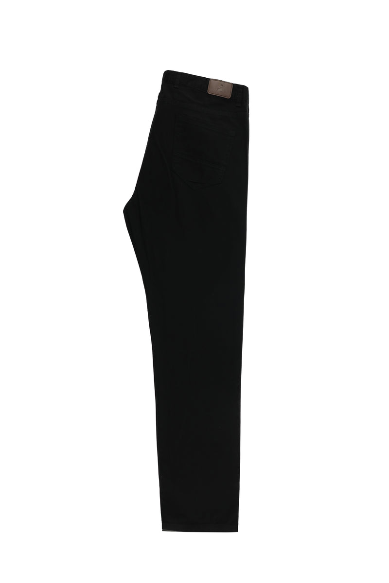 Siyah Relax Fit Rahat Kesim Pamuk Kanvas / Chino Pantolon
