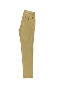 Camel Slim Fit Dar Kesim Likralı Kanvas / Chino Pantolon