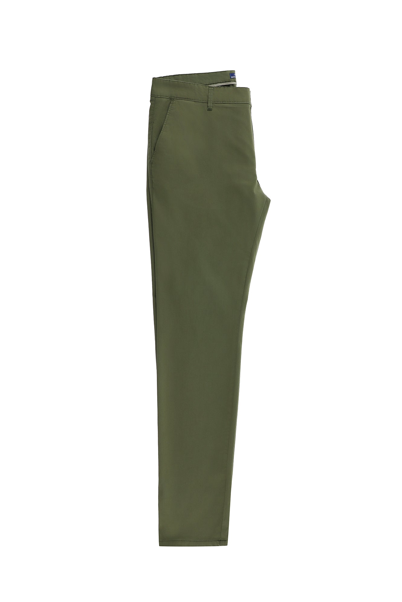 Orta Haki Slim Fit Dar Kesim Likralı Kanvas / Chino Pantolon