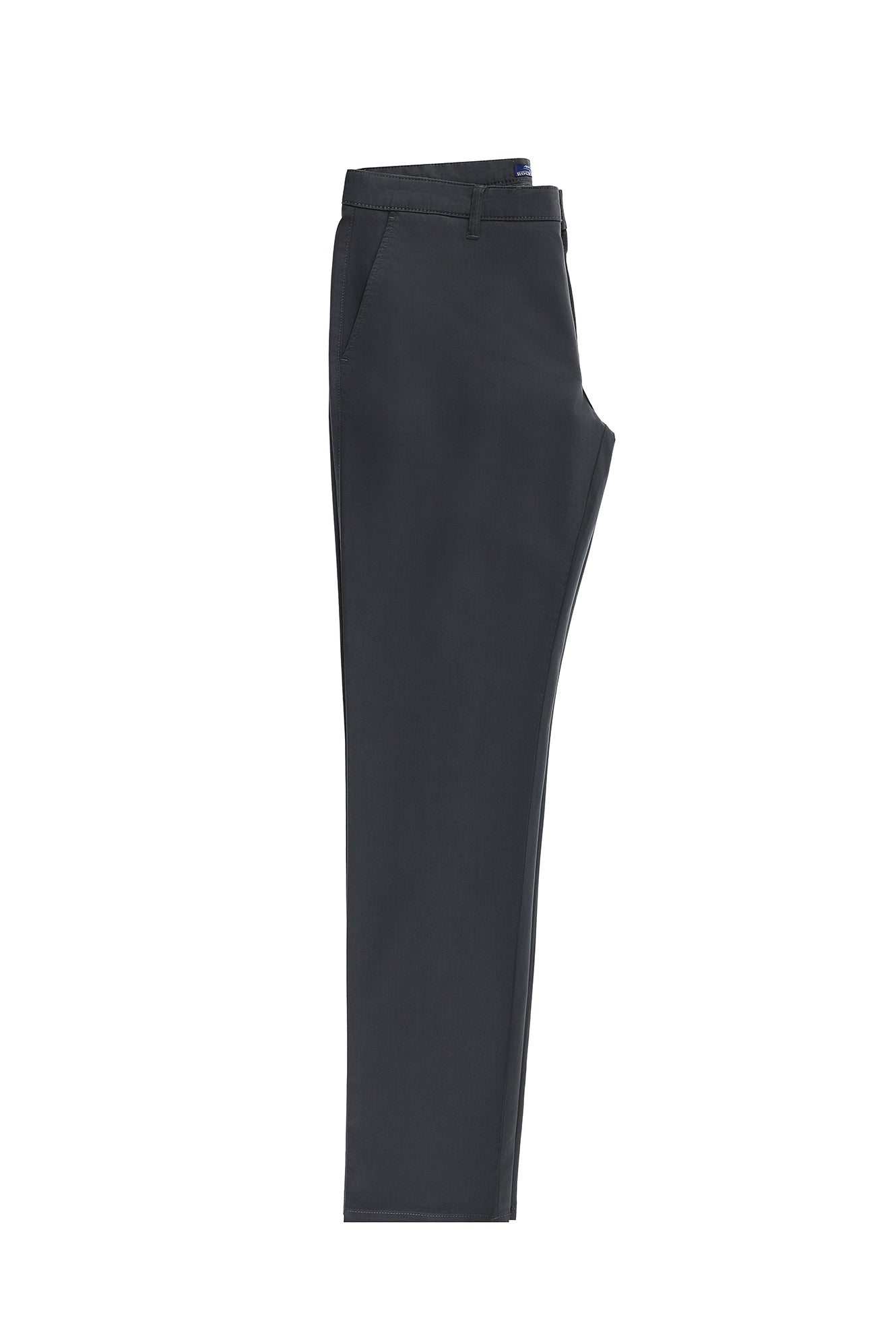 Orta Antrasit Slim Fit Dar Kesim Likral? Kanvas / Chino Pantolon-Abdullah Ki??l?