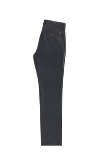 Orta Antrasit Slim Fit Dar Kesim Likralı Kanvas / Chino Pantolon