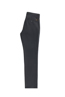 Orta Antrasit Slim Fit Dar Kesim Likral? Kanvas / Chino Pantolon-Abdullah Ki??l?