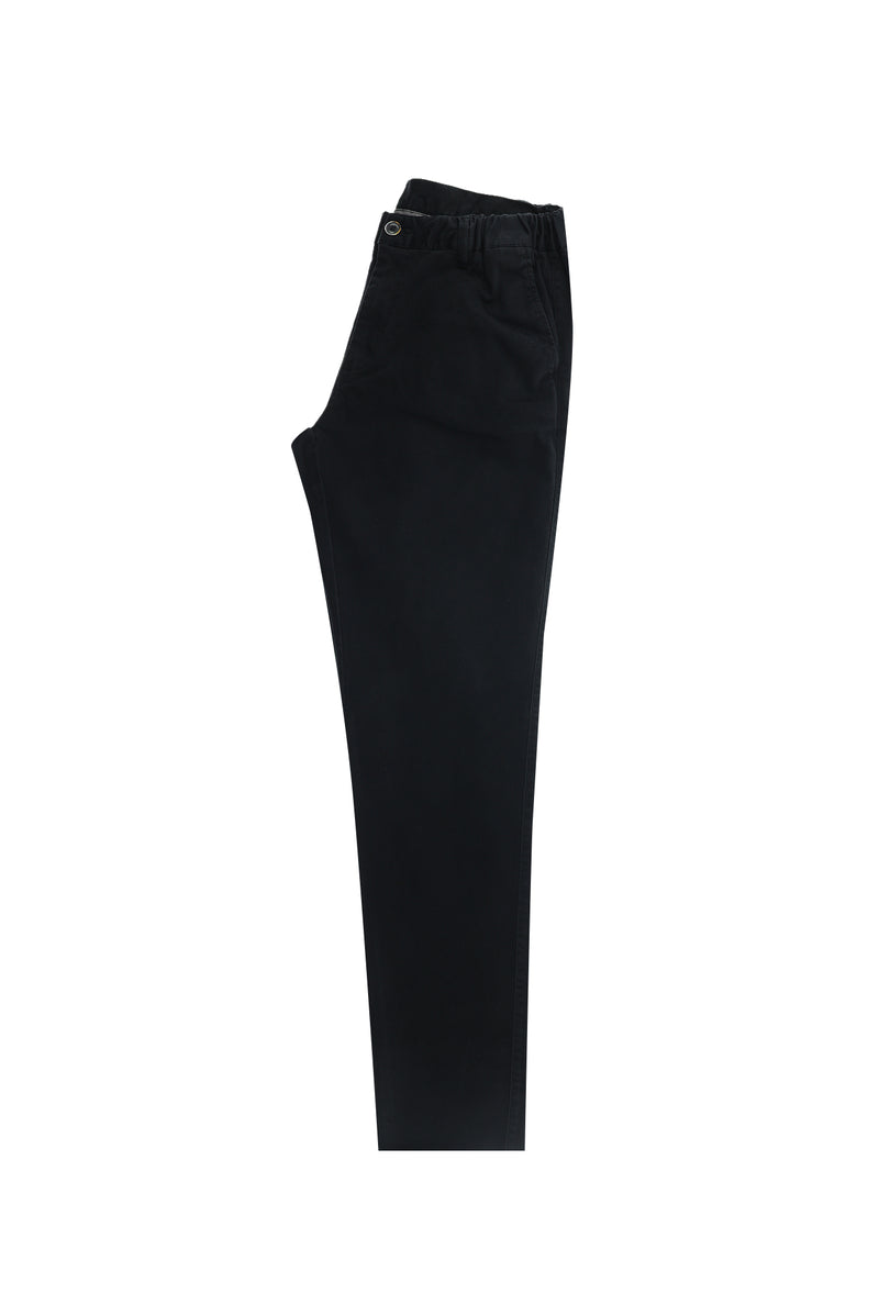 Siyah Slim Fit Dar Kesim Beli Lastikli Likralı Pantolon