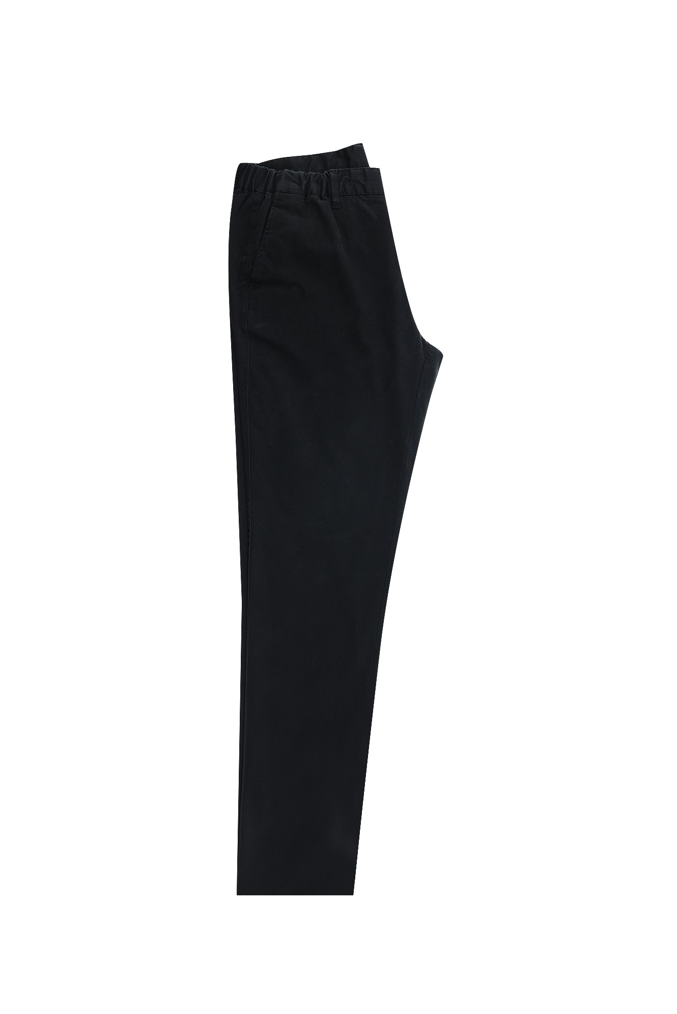 Siyah Slim Fit Dar Kesim Beli Lastikli Likralı Pantolon