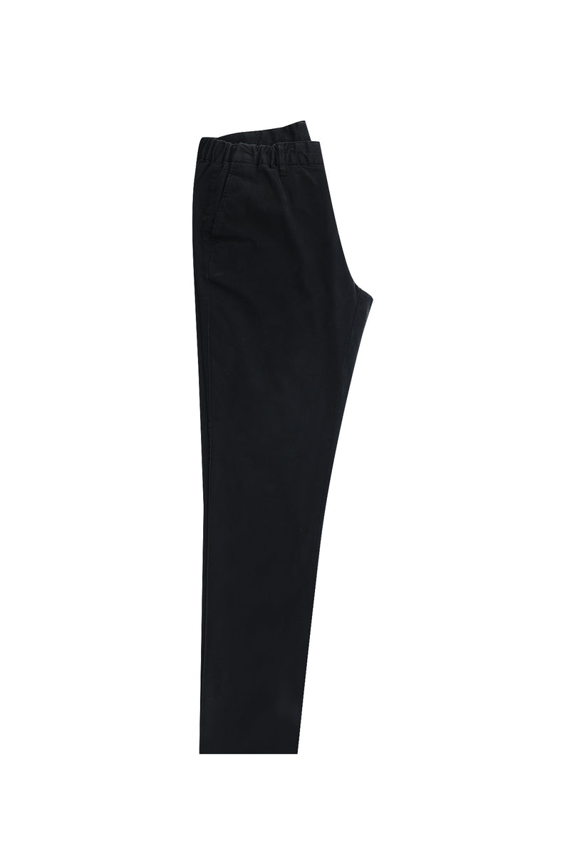 Siyah Regular Fit Beli Lastikli Likralı Pantolon