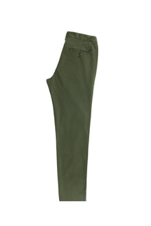 Yağ Yeşili-Olive Regular Fit Beli Lastikli Likralı Pantolon