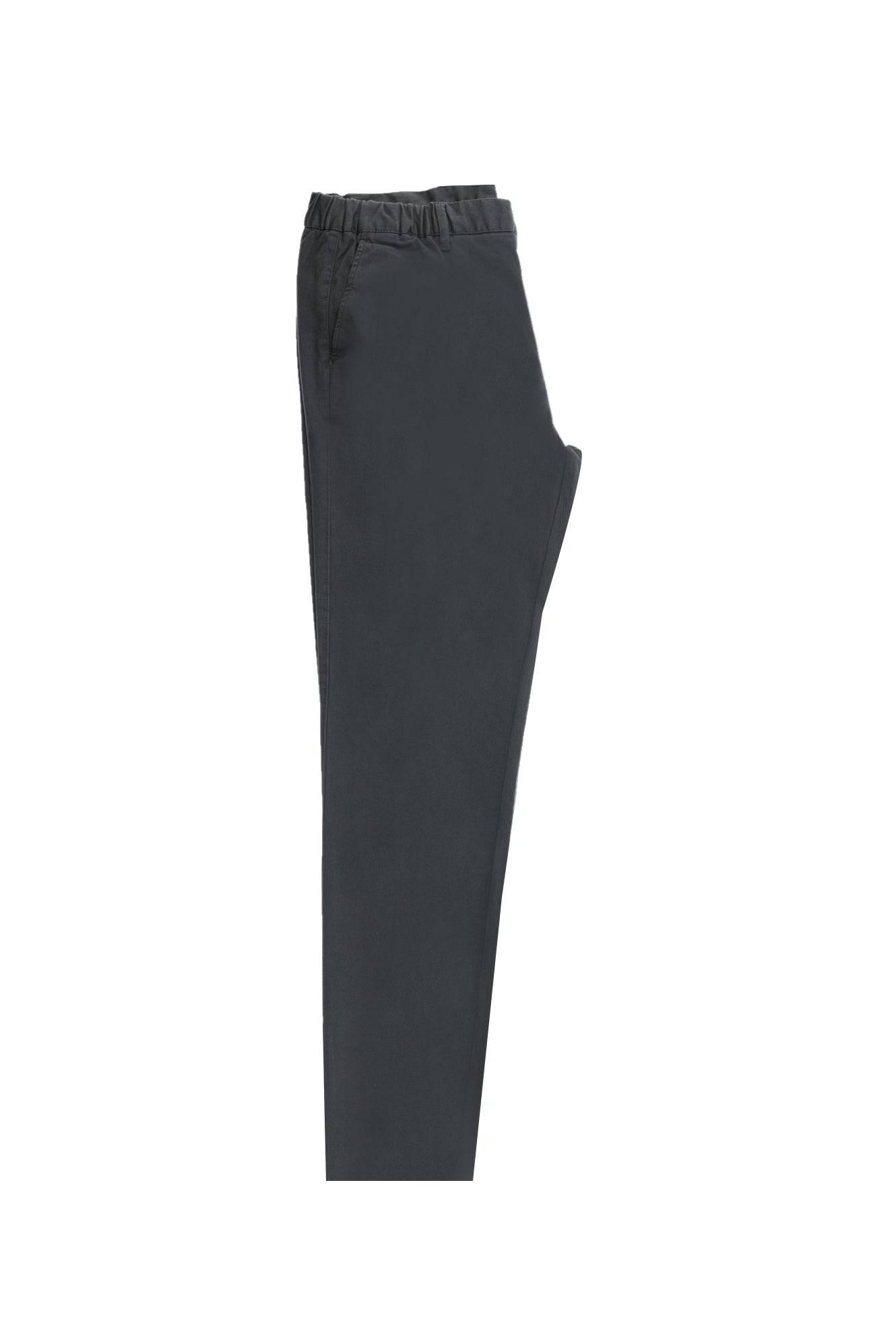 Orta Antrasit Slim Fit Dar Kesim Beli Lastikli Likralı Pantolon