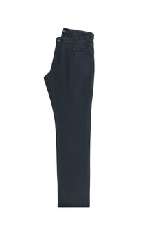 Koyu Lacivert Regular Fit Likralı Kanvas / Chino Pantolon