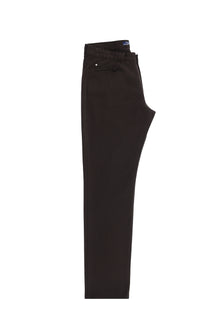 Koyu Kahve Regular Fit Likralı Kanvas / Chino Pantolon