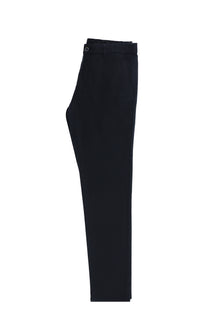 Koyu Lacivert Regular Fit Desenli Likralı Kanvas / Chino Pantolon