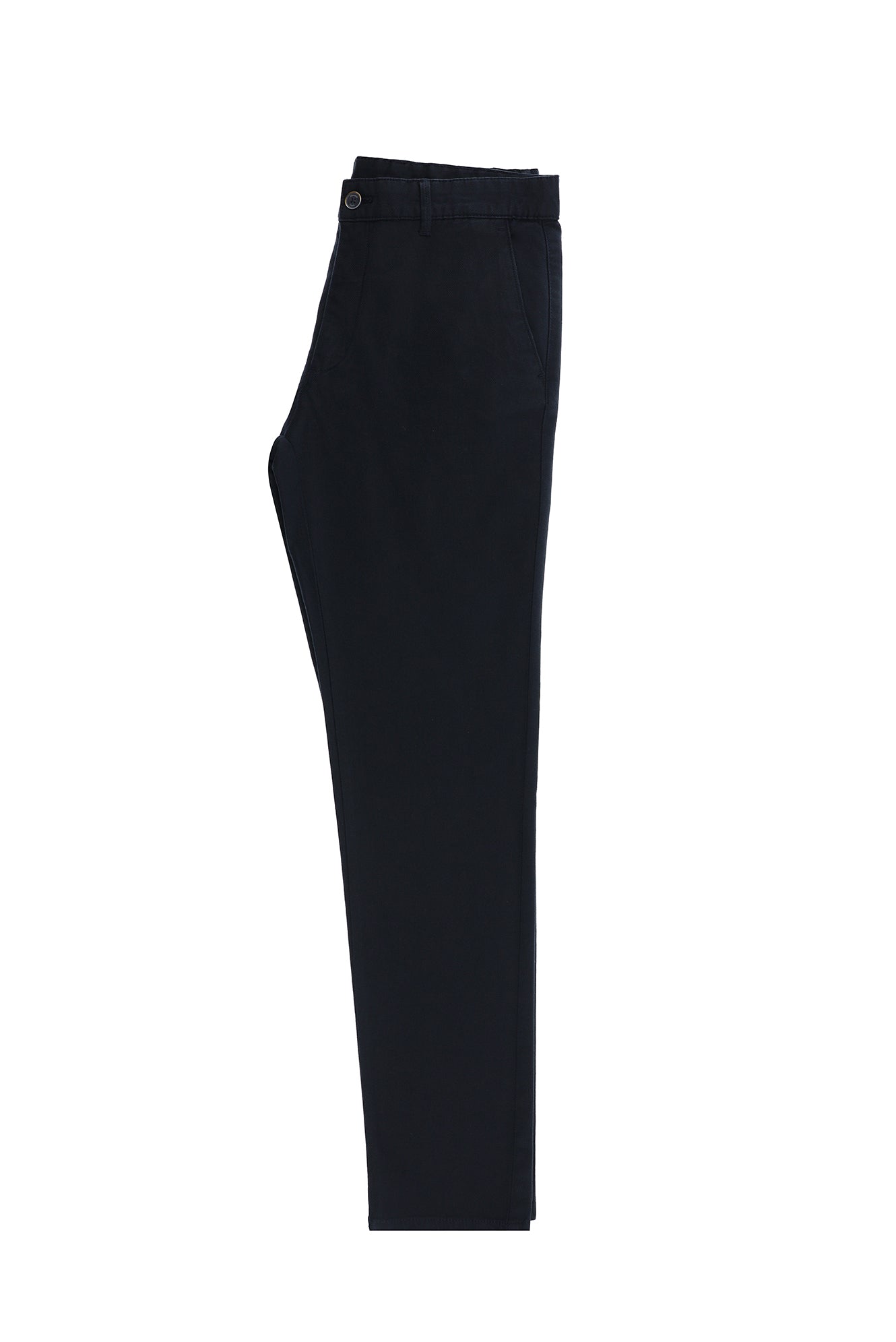 Koyu Lacivert Slim Fit Dar Kesim Desenli Likral? Kanvas / Chino Pantolon-Abdullah Ki??l?