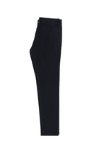 Koyu Lacivert Slim Fit Dar Kesim Desenli Likral? Kanvas / Chino Pantolon-Abdullah Ki??l?