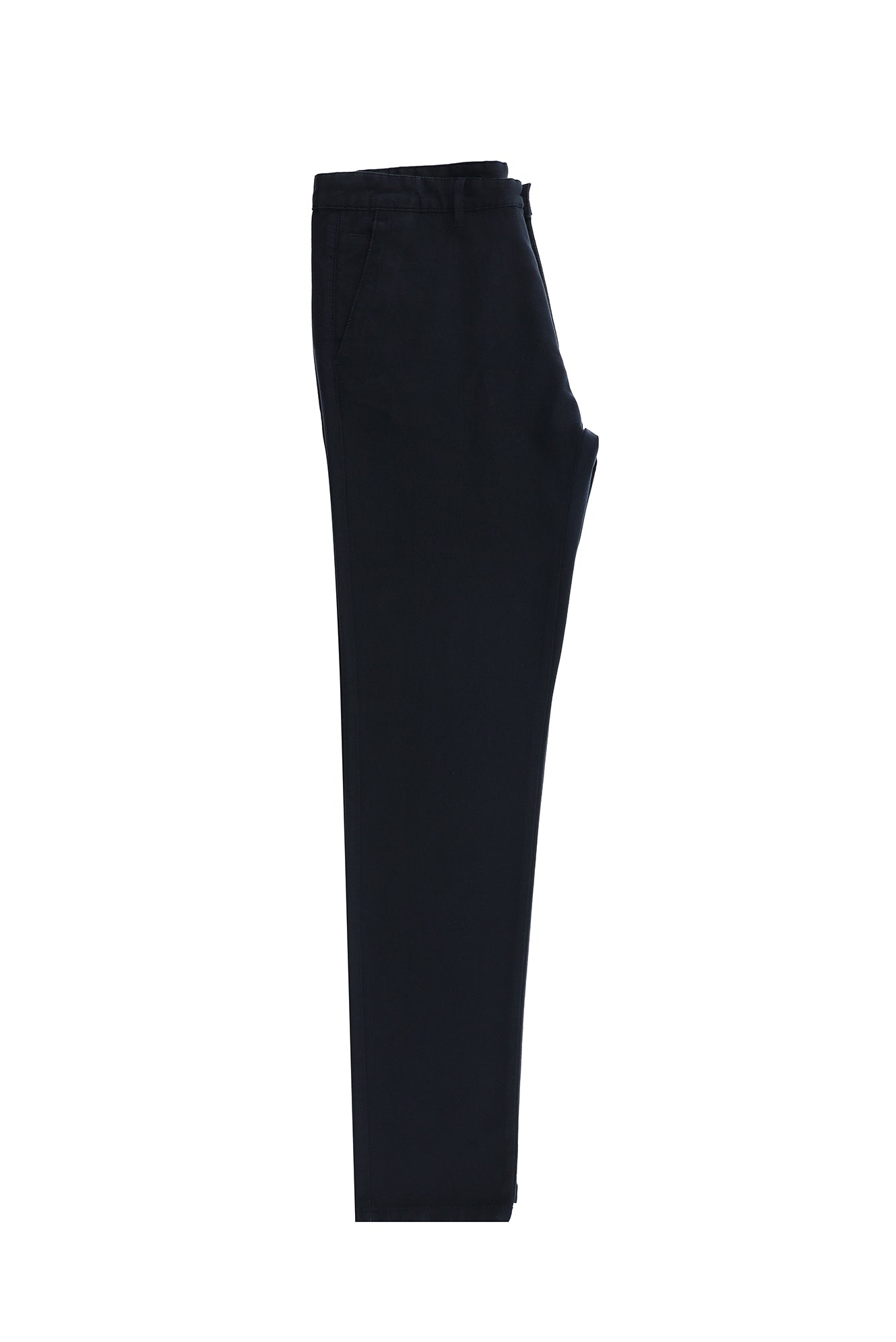 Koyu Lacivert Slim Fit Dar Kesim Desenli Likral? Kanvas / Chino Pantolon-Abdullah Ki??l?