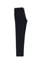 Koyu Lacivert Slim Fit Dar Kesim Desenli Likral? Kanvas / Chino Pantolon-Abdullah Ki??l?