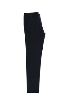 Koyu Lacivert Slim Fit Dar Kesim Desenli Likral? Kanvas / Chino Pantolon-Abdullah Ki??l?