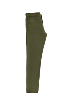 Yağ Yeşili-Olive Regular Fit Desenli Likralı Kanvas / Chino Pantolon