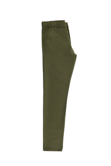 Ya? Ye?ili-Olive Slim Fit Dar Kesim Desenli Likral? Kanvas / Chino Pantolon-Abdullah Ki??l?