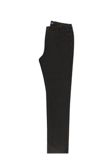 Koyu Kahve Slim Fit Dar Kesim Beli Lastikli Desenli Likral? Pantolon-Abdullah Ki??l?